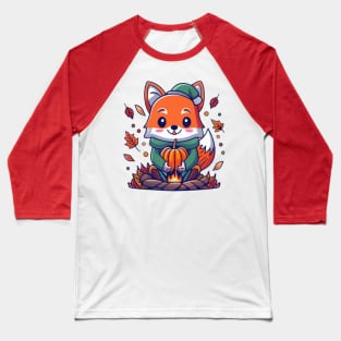 cute fox fall season Baseball T-Shirt